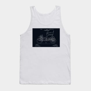 1901, Driving system ,original patent drawing marbled black background Tank Top